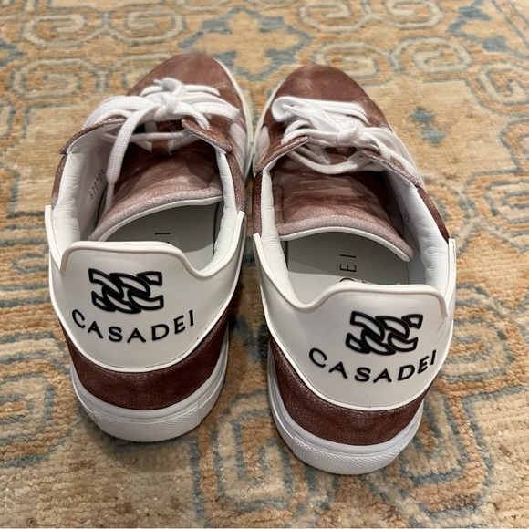 Casadei Tan & White Leather Sneakers | Size 39 - Picture 7 of 11